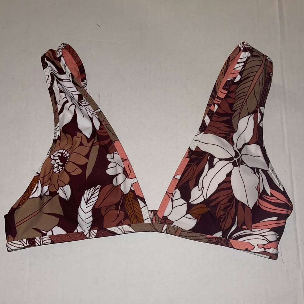 NWOT aerie scoop tropical bikini top